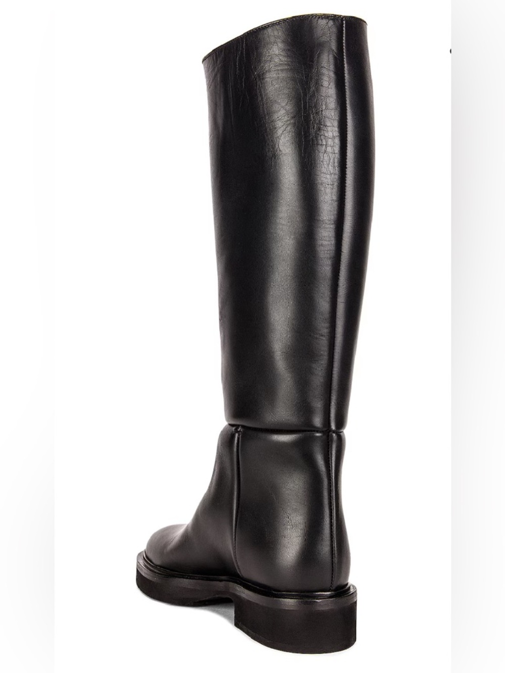 KHAITE Sleek Black Over-the-Knee Leather Boots